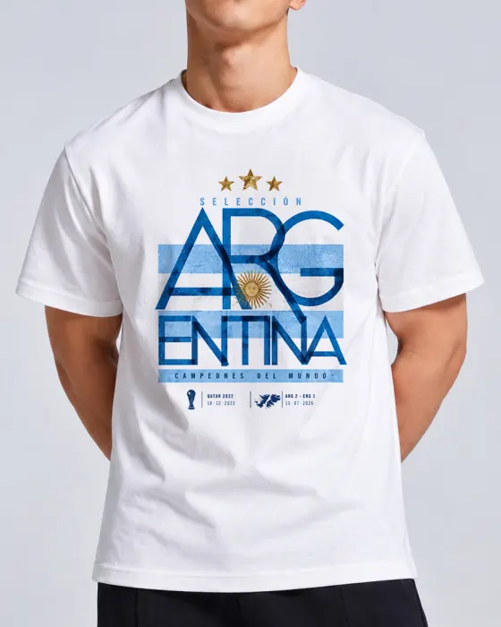 Remera Argentina Campeones del Mundo
